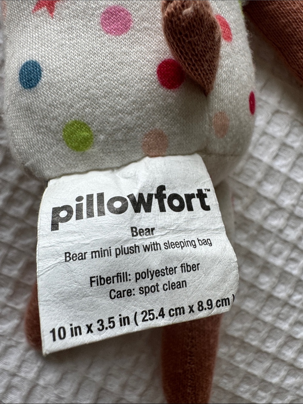 Pillowfort Bear Plush Sleeping Bag Stuffed Animal Lovey OEKO TEX - Picture 6 of 8